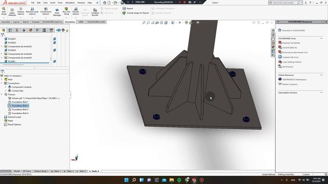 Static Analysis for Crane | Solidworks 2019 смотреть онлайн