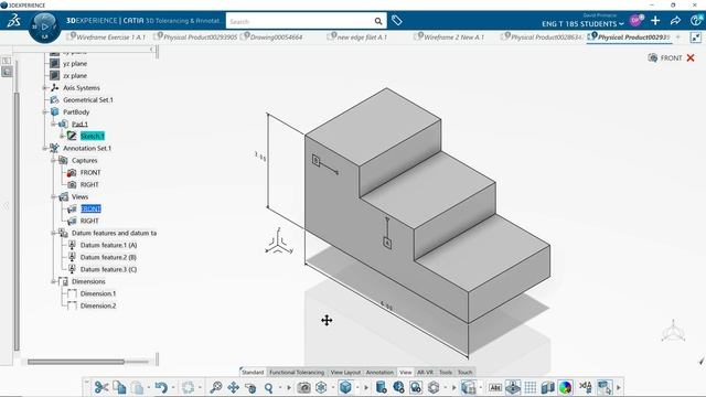 CATIA 3D EXPERIENCE 3D Tolerancing and Annotation Dimensions смотреть онлайн