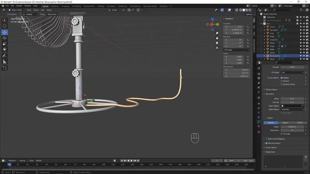 Fan Blowing | Modeling, shading, lighting and compositing in Blender | Timelapse tutorial смотреть онлайн