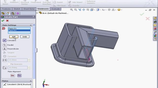 SOLIDWORKS Weldment 06 ( Insert Part ) смотреть онлайн