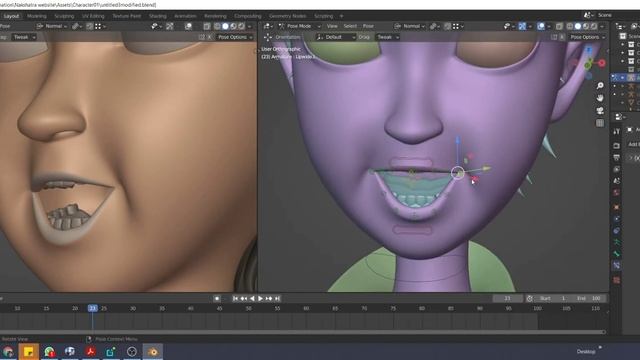 Blender Bone based mouth Setup смотреть онлайн