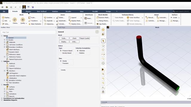 ANSYS FLUENT Tutorial | Pressure Drop at 90 Degree Pipe Bend | Design of Piping System смотреть онлайн