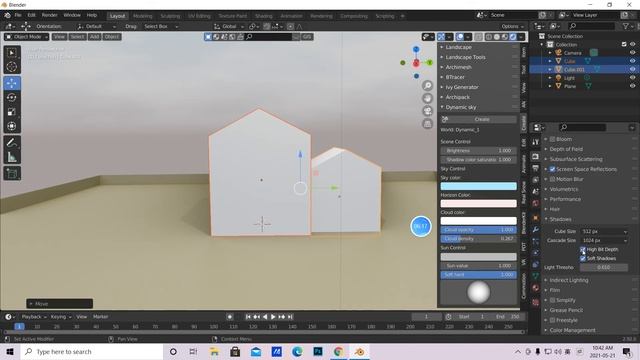 Blender 2.82 Chinese tutorial : Free dynamic sky addon2 . 免费的dynamic sky 插件2中文教程 смотреть онлайн