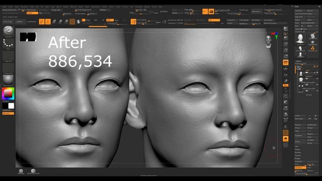 Zbrush for 3D Printing /3D프린팅을 위한 지브러쉬/Decimation/디테일유지하고 용량줄이기 смотреть онлайн