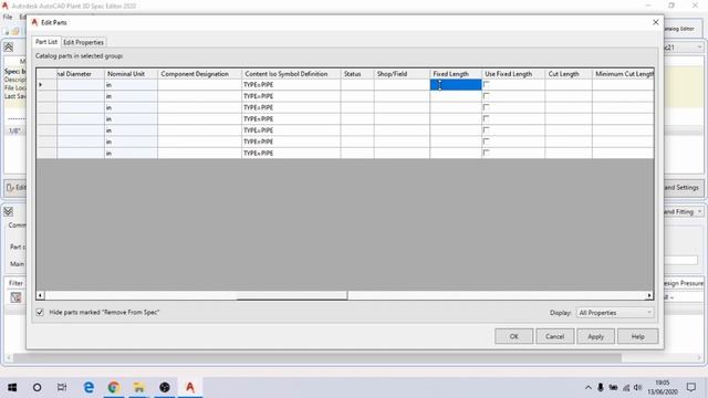 Manipulando Spec Editor no AutoPlant 3D 2020 смотреть онлайн