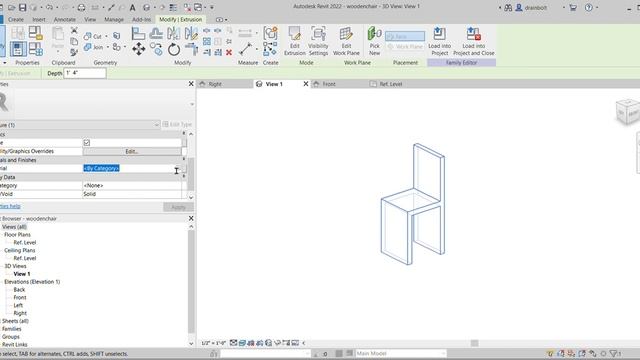 Creating a Wooden Chair in Revit 2022 смотреть онлайн