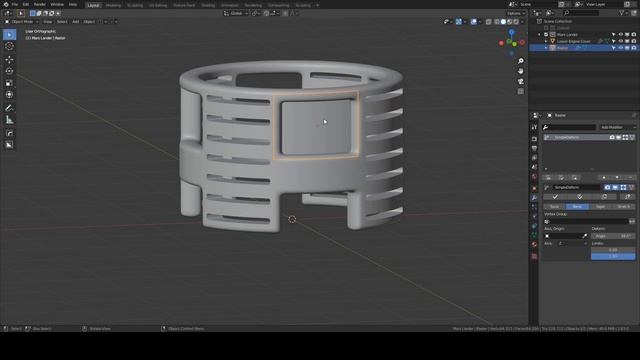 Create a Mars-Lander Animation in Blender 2.8 - Part 3 - The Engine Raster смотреть онлайн