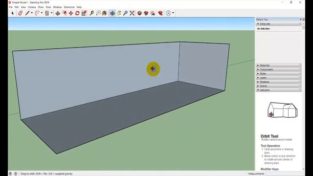 Sketch Up - Line, Orbit Zoom Commands смотреть онлайн