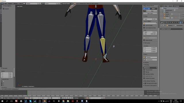 Character creation in Blender 3d #5: Ik, inverse kinematics on the foot смотреть онлайн