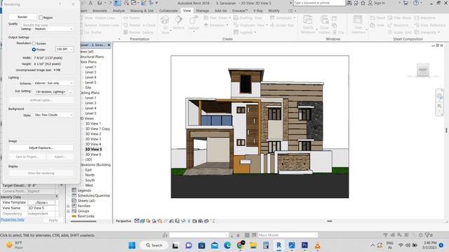 How to take Rendering in Revit and V- Ray/Render Settings#தமிழ்#Revit Architecture смотреть онлайн