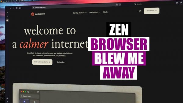 Zen Browser отличается красивым дизайном и богатыми возможностями
