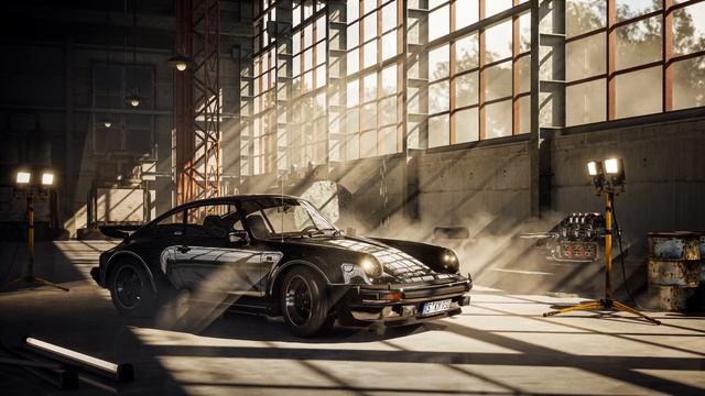 Twinmotion 2022.2.1 - Porsche in a factory with volumetric lightening смотреть онлайн