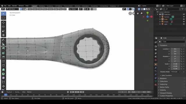 Blender 2.8| Modeling a Low-Poly Wrench смотреть онлайн