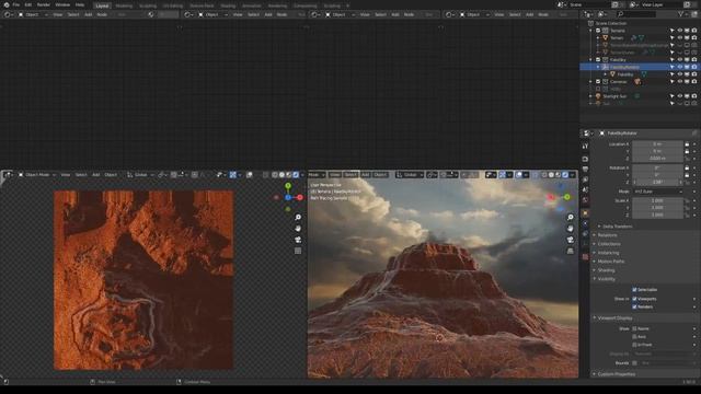 (OUTDATED) Blender 3D 'Terrain Mixer' - Mountain And Sky Timelapse смотреть онлайн