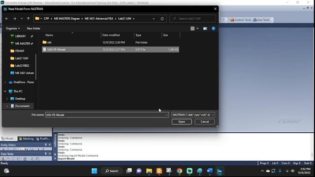 How to import a DAT file into Femap Nastran смотреть онлайн