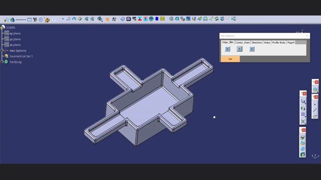CATIA V5 Edge fillet macro part_2 смотреть онлайн