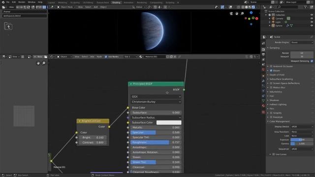 Blender 2.8 Eevee Planet Atmosphere Tutorial (Non-volumetric) смотреть онлайн