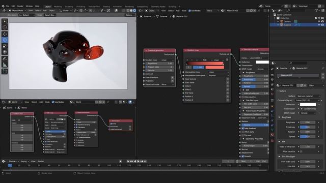 Gradient Glass Material | Blender & Octane Tutorial смотреть онлайн