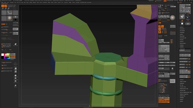 ZBRush : ZModeler Polygroup Assignment With SHIFT And ALT.