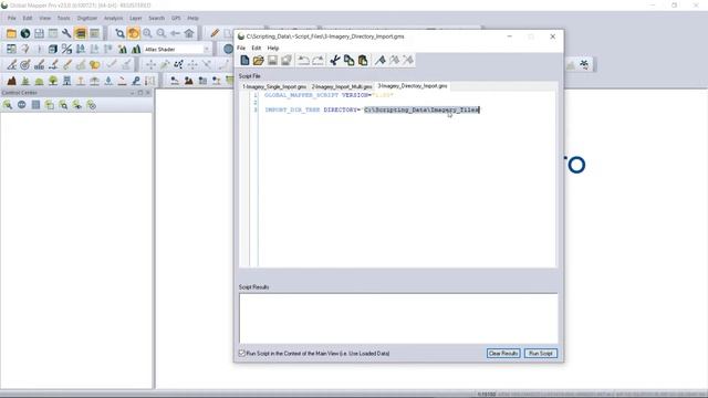 Editor de scripts con coloración de sintaxis. Global Mapper Pro v23. смотреть онлайн