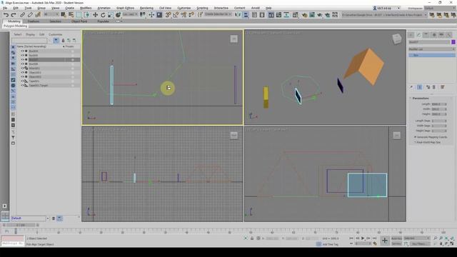 How to Use Align Command in 3DS Max 02 смотреть онлайн