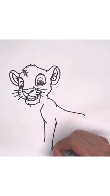 How to draw Simba the Lion Cub | The Lion King #shorts смотреть онлайн