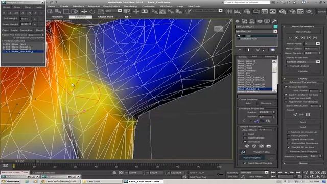 Let's Rig! 3DS Max Lara Croft Pt 3 Tweaks and more Skinning смотреть онлайн