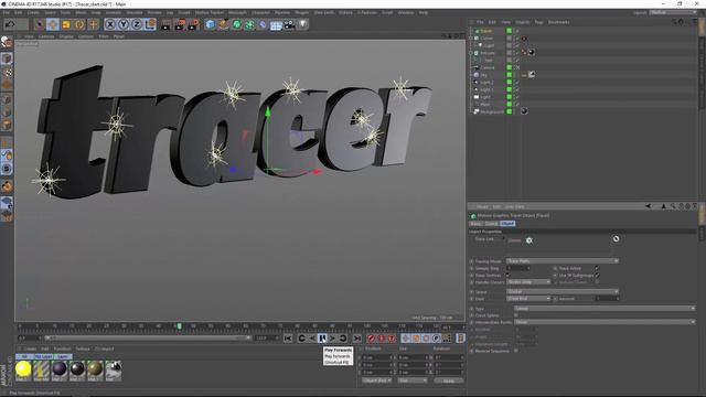 Trace the Path of MoGraph Objects to Create Animated Text Outlines in C4D смотреть онлайн