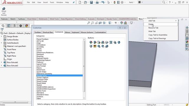 SolidWorks Tutorial 5 : Solidworks Use A Customizing Sortcuts Key смотреть онлайн