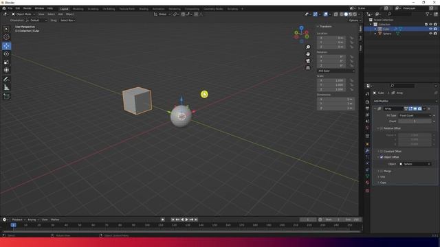 Blender 19 Array Object offset modifier смотреть онлайн