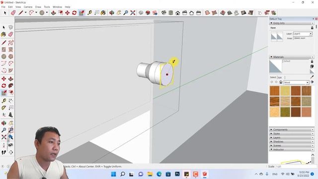 Dynamic components Sketchup ออกแบบตู้ให้เปิดประตูได้เมื่อคลิกเมาส์ #sketchup смотреть онлайн
