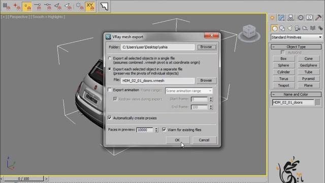 vray mesh export in 3d max HD смотреть онлайн
