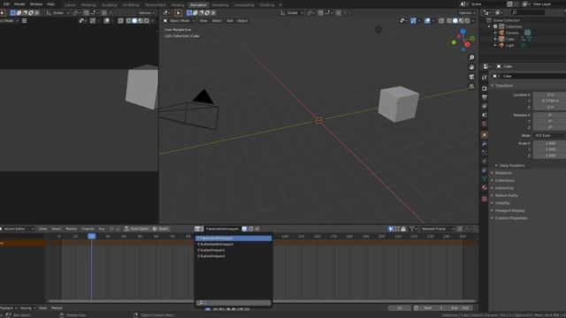 Action Editor - Blender Animasyon Eğitimi #4