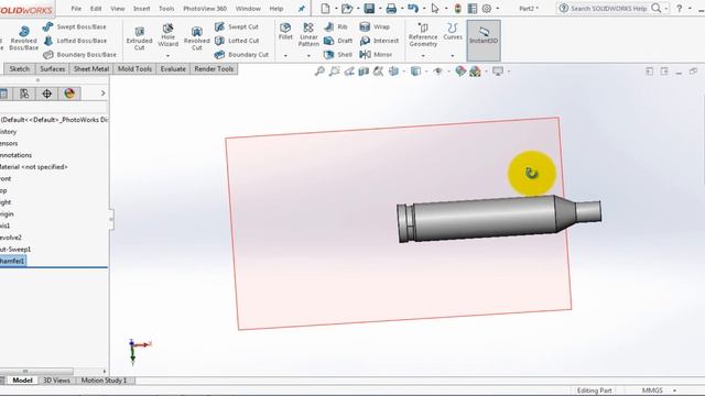 ► SolidWorks 2016 Tutorial | Design Bullet and Cartridge $€£ смотреть онлайн