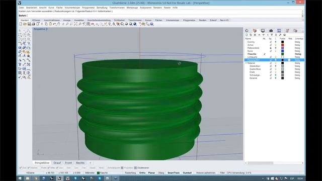 Glühbirne Modellierung und Renderingvorbereitung für Fortgeschrittene mit Rhino für Windows смотреть онлайн