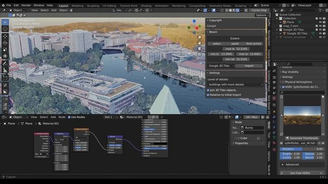 Google 3D Maps in Blender importieren смотреть онлайн