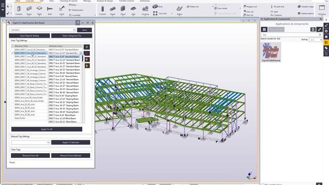 Export to Steel Erection Bid Wizard in Tekla Structures смотреть онлайн