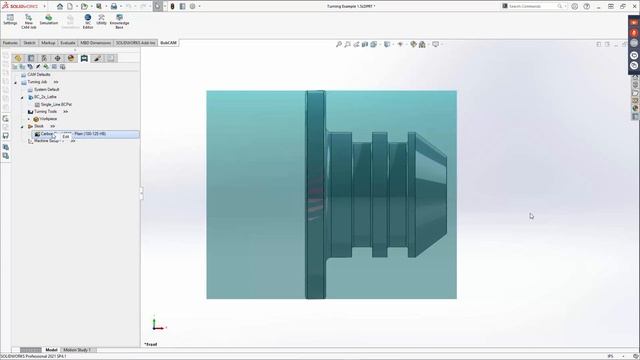 BobCAM For SOLIDWORKS V9 - 2 Axis Lathe Part 1 смотреть онлайн