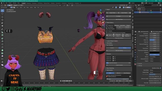VRChat Merging Hair and Clothes to your avatar in Blender 2020 смотреть онлайн
