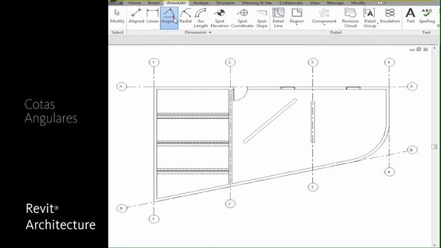 REVIT ARCHITECTURAL - cotas angulares смотреть онлайн