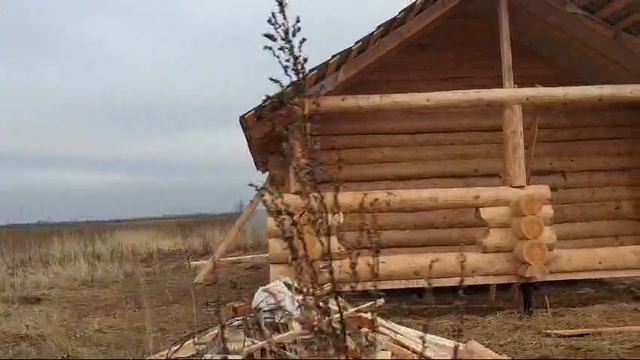 Февраль 2025. Сруб бани 4х5 с террасой 2 метра под двускатную крышу, покрытую металлочерепицей смотреть онлайн