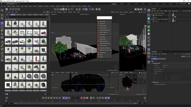 Corona Cinema 4D - 10 - Rendering an Exterior, Proxy Objects, Performance and Quality, Managing смотреть онлайн