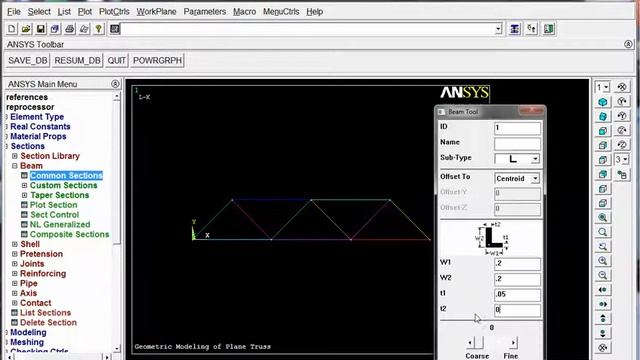 Finite Element Modeling Of Plane Truss in Ansys смотреть онлайн