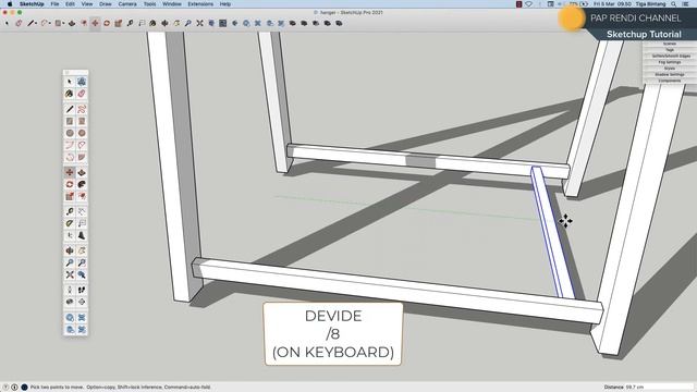 Simple Clothing Rack in 7 minutes | Sketchup Tutorial смотреть онлайн