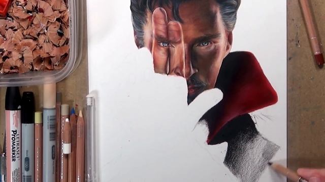 Drawing Doctor Strange (Benedict Cumberbatch)- Collab with DeMoose Art смотреть онлайн