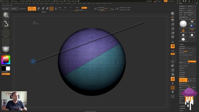 Dica Rápida de ZBrush - PolyGroups com SliceCurve смотреть онлайн