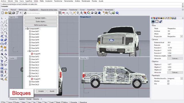 Rendering en Rhinoceros 6. Insercion de Bloques смотреть онлайн