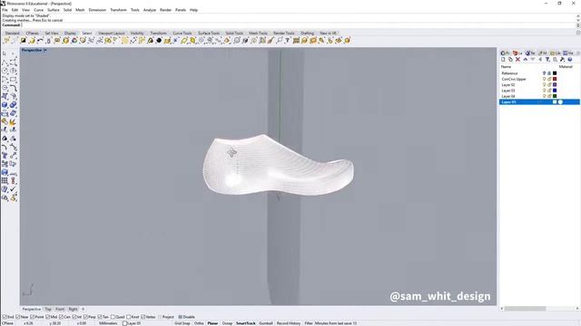 Vapormax 3D Modeling in Rhino #1 смотреть онлайн