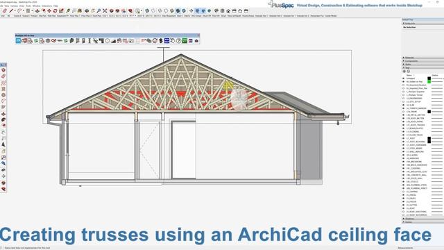 Adding frame work studs, plates and trusses to an ArchiCad Model using Sketchup смотреть онлайн