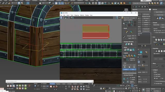 03_texture_chest (Текстурирование сундука лоу поли) смотреть онлайн